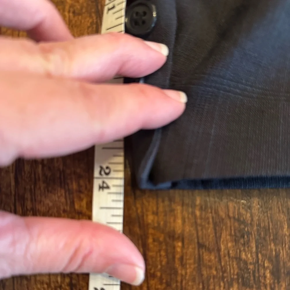 Christian Dior | Vintage Tonal Plaid Navy Blue Wool 2-pc Suit, Jacket Size 46R
